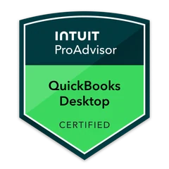 Intuit QuickBooks Desktop Certification badge — issued to Dor Israel, CPA and verified on Credly