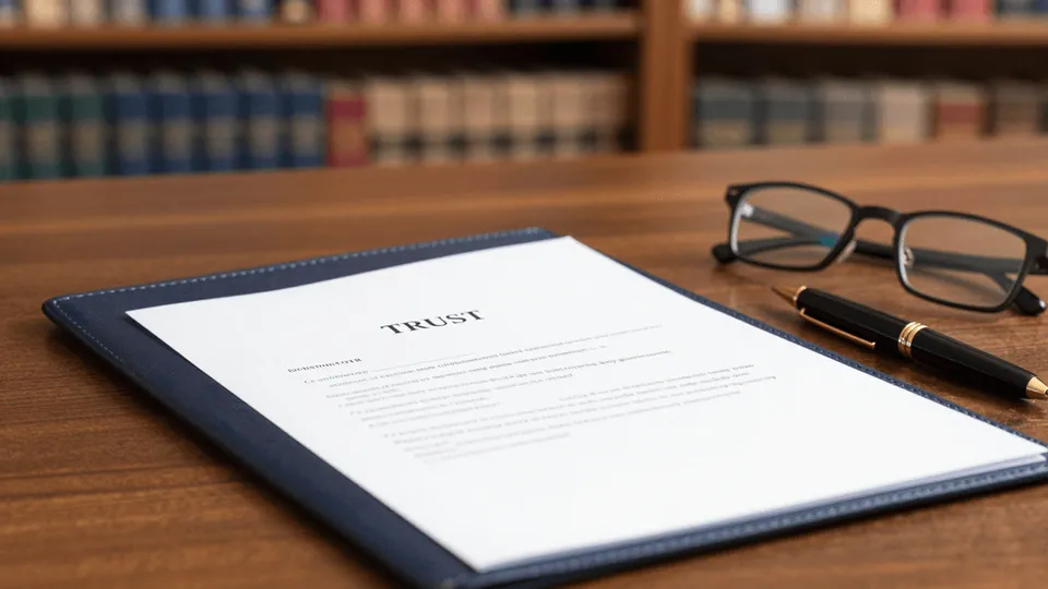 A New Jersey business owner reviewing trust documents and a calculator labeled ING trust — whether incomplete-gift non-grantor trusts work for NJ residents before a business sale, explained by ProAxis CPA, Bergen County NJ