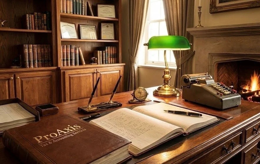 Traditional CPA office environment in Bergen County, New Jersey — ProAxis Tax & Accounting Services provides expert tax preparation, bookkeeping, and financial advisory to Hasbrouck Heights and surrounding NJ communities